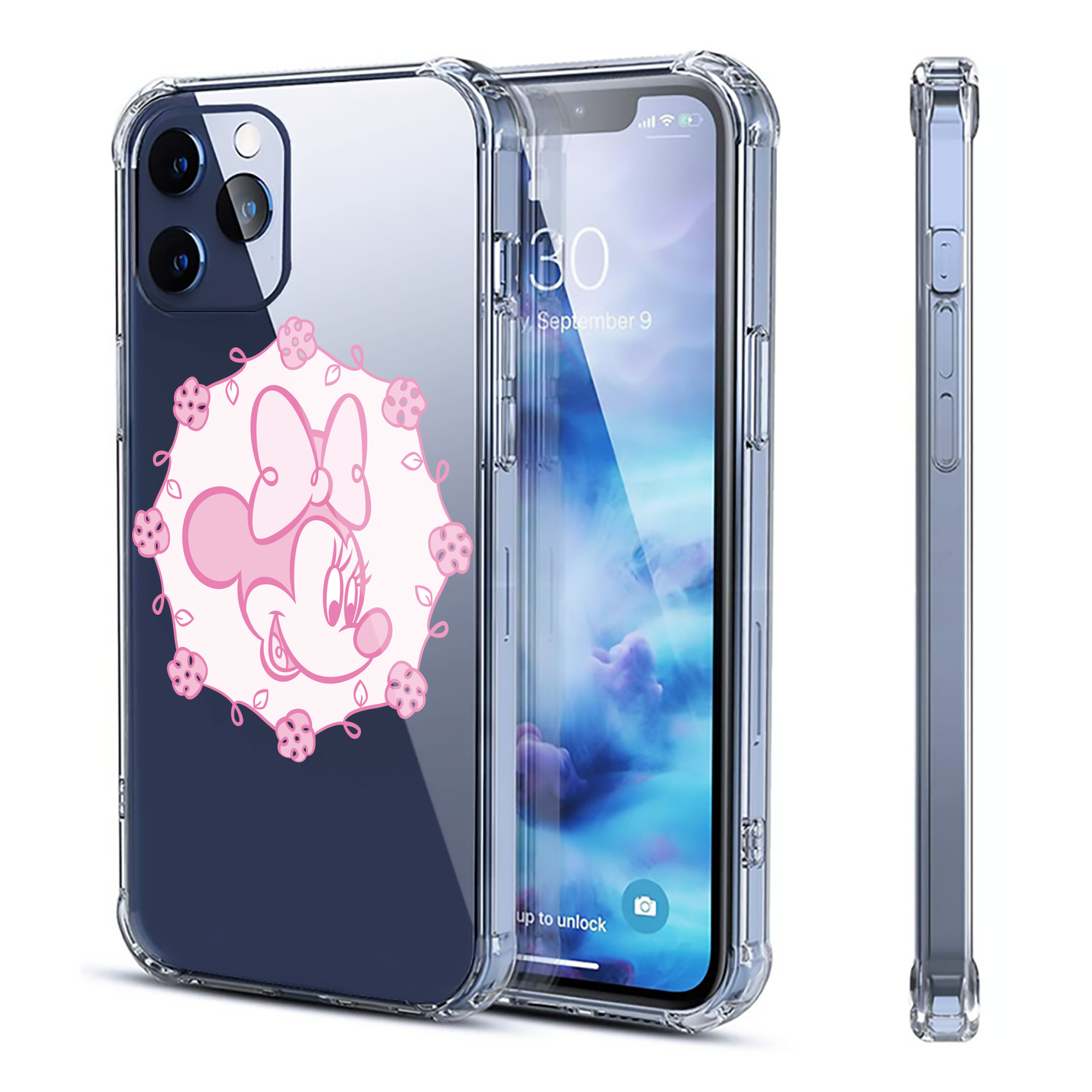 （画像用） ミッキーマウス Mickey Mouse 【iPhone 12シリーズ対応】透明スマホケース（クリアソフトケース）